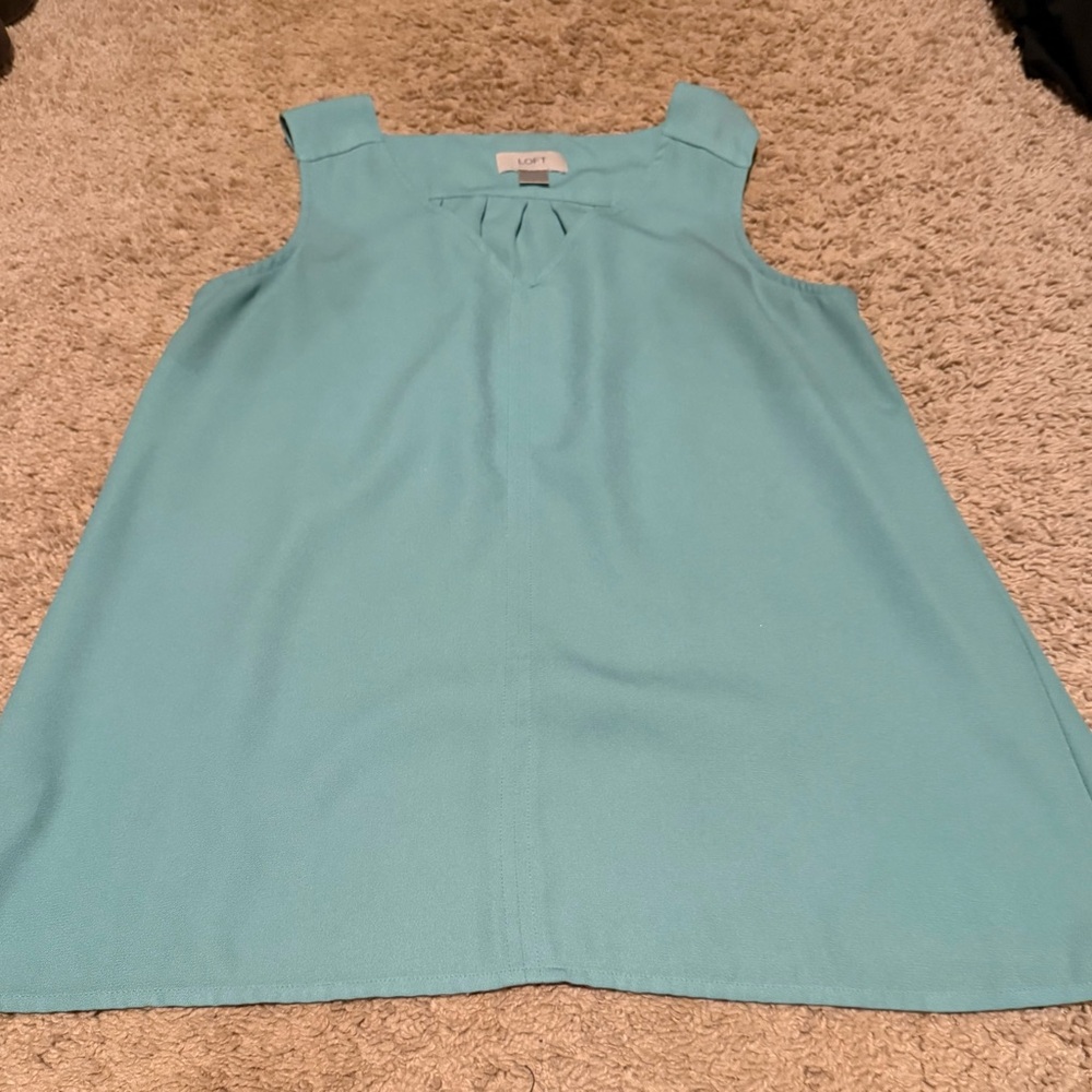 LOFT Light Blue Sleeveless Blouse